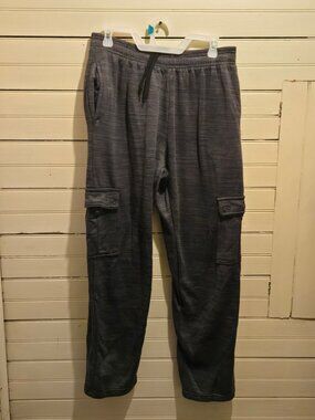 Cougar Sport Sweatpants Mens XL Gray Cargo Pocket Elastic Waist Drawstring